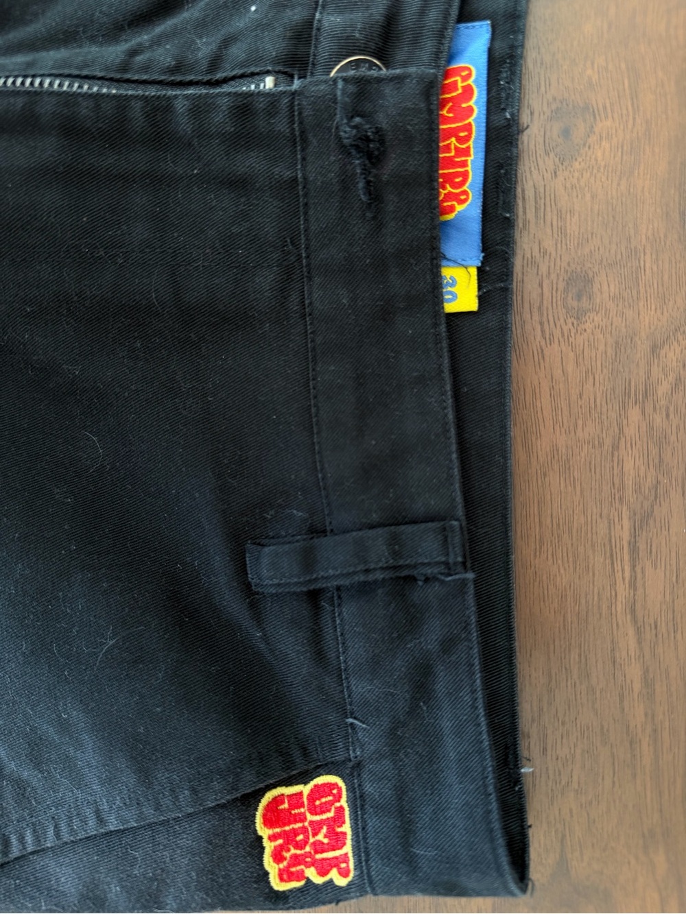 Empyre Black Straight-Leg Chinos with Red Logo - Picture 3 of 3